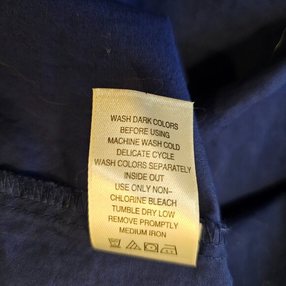 Woman Within Plus Size 1X 22/24, Long Sleeved, Button Down, Blue, Blouse - Picture 8 of 8